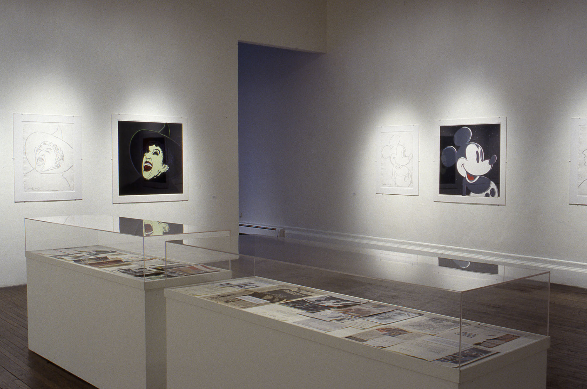 Andy Warhol
Andy Warhol: Myths, 1981
Installation View of South Gallery
RFFA January 8 - February 12, 2000
Photo: John Lamka
Courtesy Ronald Feldman Gallery, New York