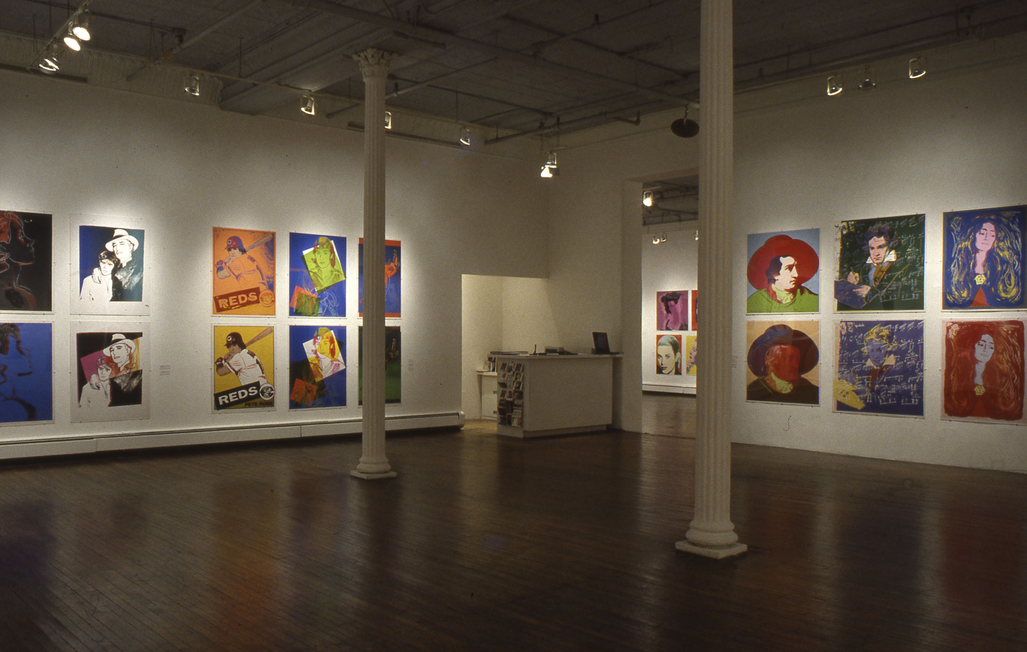 Andy Warhol
Unique Screenprints, 1967-1987: Part II
North gallery installation view
RFFA, February 14 - March 14, 1998 Photo: Zindman/Fremont
Courtesy Ronald Feldman Gallery, New York